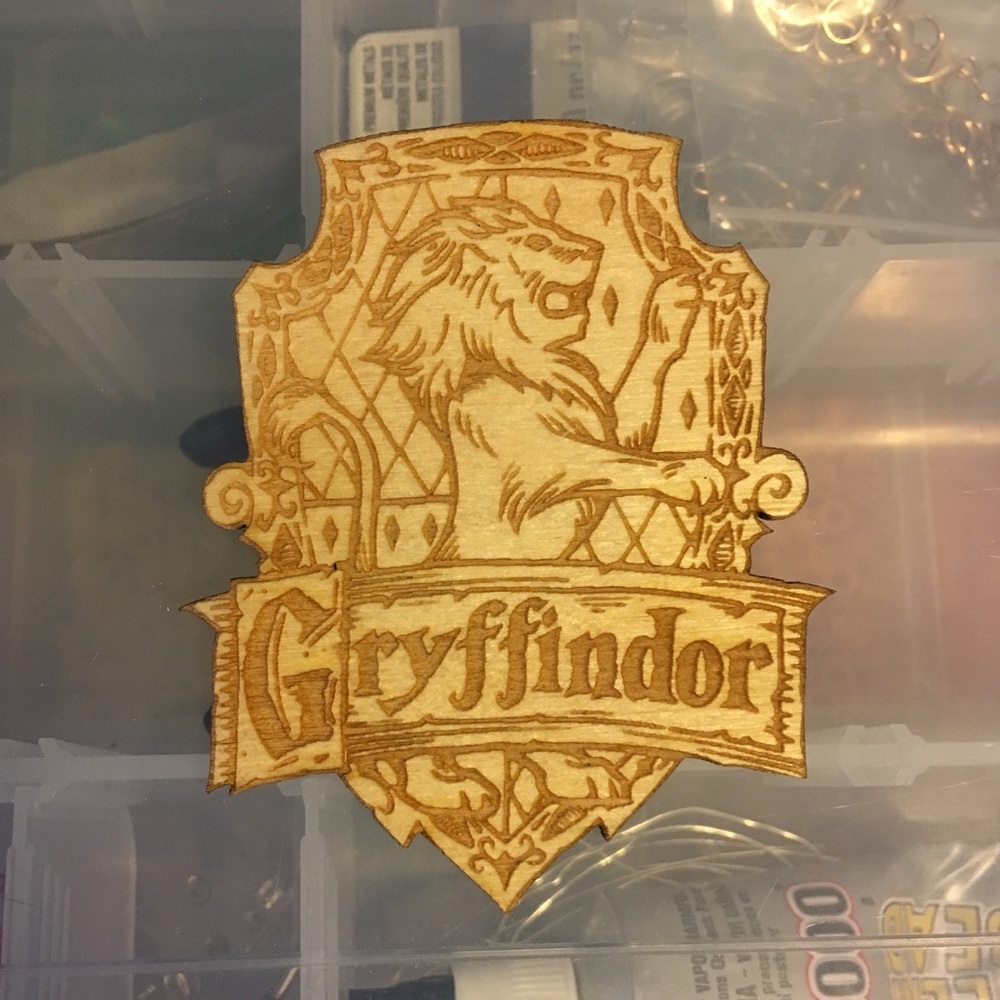 Gryffindor Harry Potter Laser Cut Wood Pin